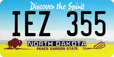 ND license plate IEZ355