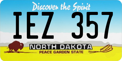 ND license plate IEZ357