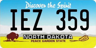 ND license plate IEZ359