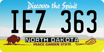 ND license plate IEZ363