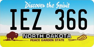 ND license plate IEZ366
