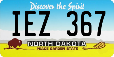ND license plate IEZ367