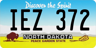 ND license plate IEZ372