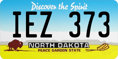 ND license plate IEZ373
