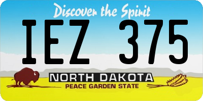 ND license plate IEZ375