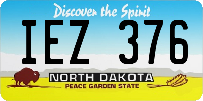 ND license plate IEZ376