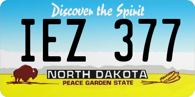 ND license plate IEZ377