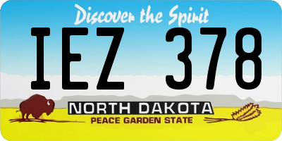 ND license plate IEZ378