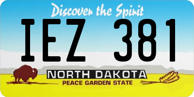 ND license plate IEZ381