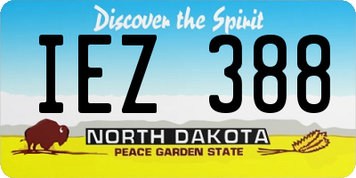 ND license plate IEZ388