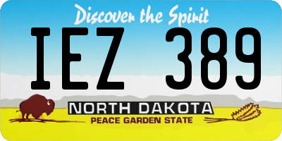 ND license plate IEZ389