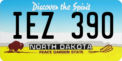 ND license plate IEZ390