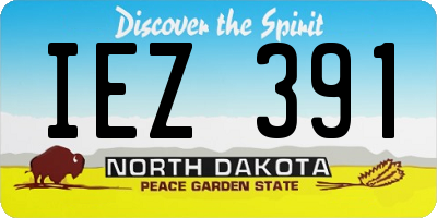 ND license plate IEZ391