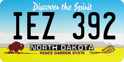 ND license plate IEZ392