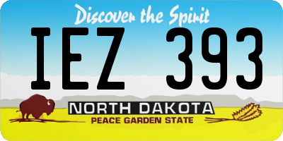 ND license plate IEZ393