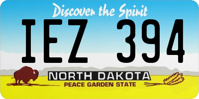 ND license plate IEZ394