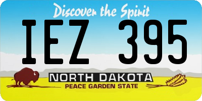 ND license plate IEZ395