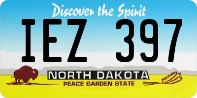 ND license plate IEZ397