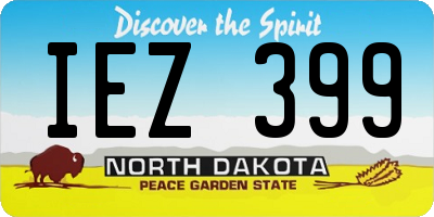 ND license plate IEZ399