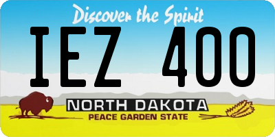 ND license plate IEZ400