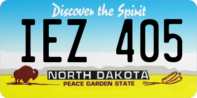 ND license plate IEZ405