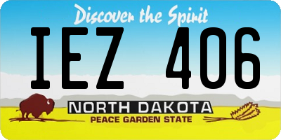 ND license plate IEZ406
