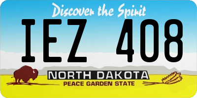 ND license plate IEZ408