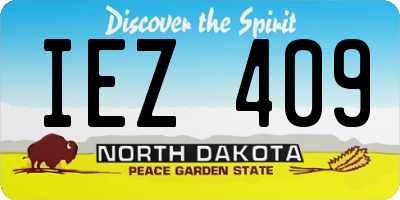 ND license plate IEZ409