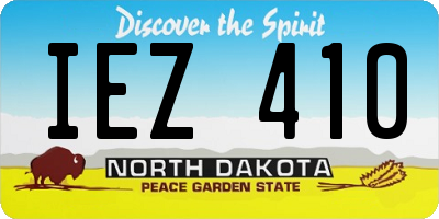 ND license plate IEZ410