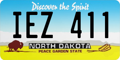 ND license plate IEZ411