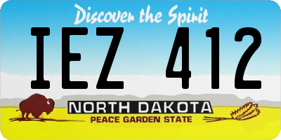 ND license plate IEZ412