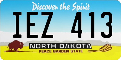 ND license plate IEZ413