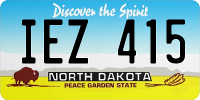 ND license plate IEZ415