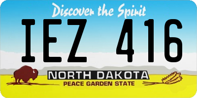 ND license plate IEZ416