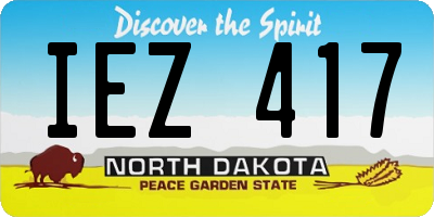 ND license plate IEZ417