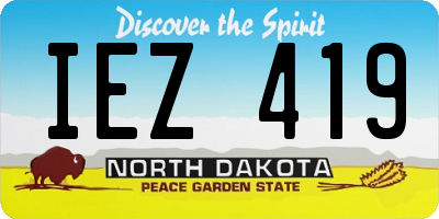 ND license plate IEZ419