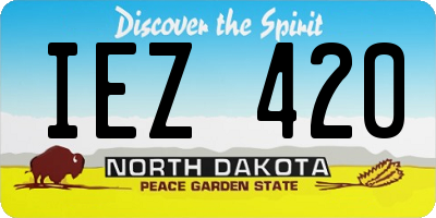 ND license plate IEZ420