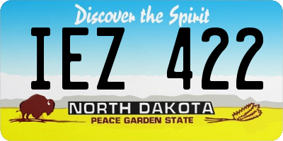 ND license plate IEZ422