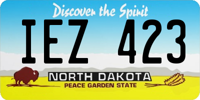 ND license plate IEZ423