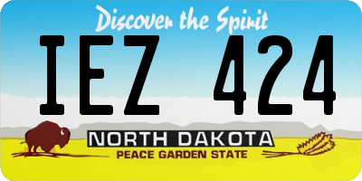 ND license plate IEZ424