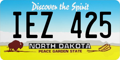 ND license plate IEZ425