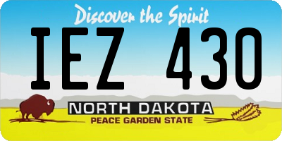 ND license plate IEZ430