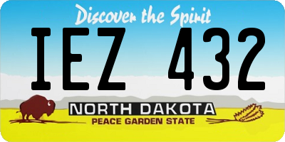 ND license plate IEZ432
