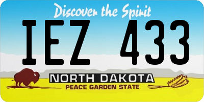 ND license plate IEZ433
