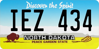 ND license plate IEZ434