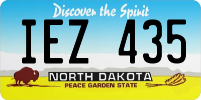 ND license plate IEZ435