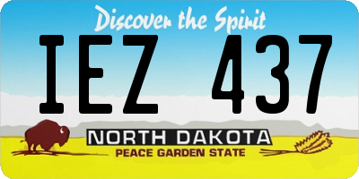 ND license plate IEZ437