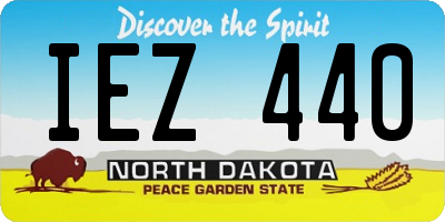 ND license plate IEZ440