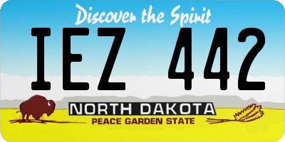 ND license plate IEZ442