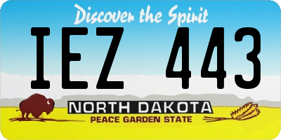 ND license plate IEZ443
